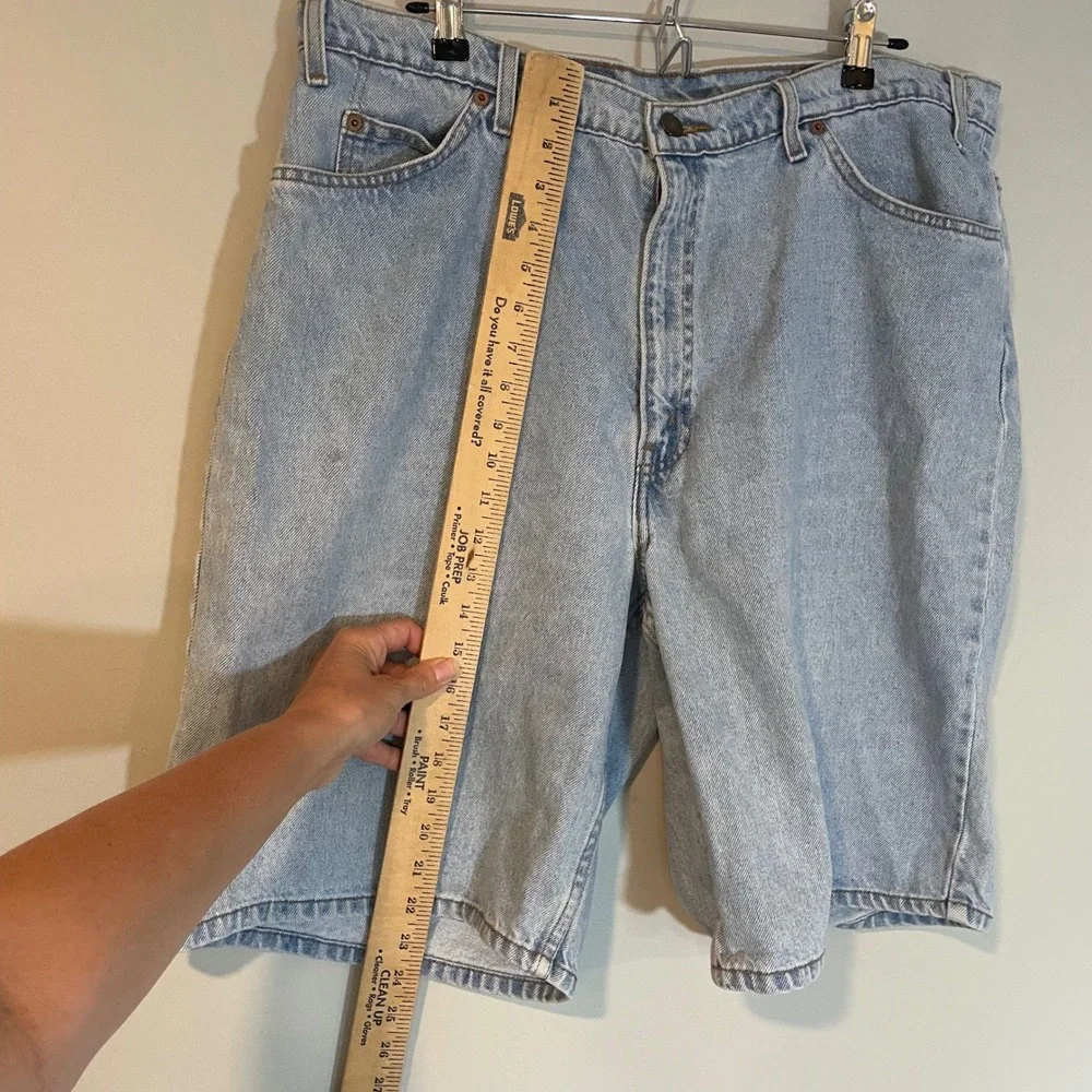 Vintage Levis 560 Loose Fit Orange Tab Denim Shorts‎ Light Wash Mens 40 READ 11